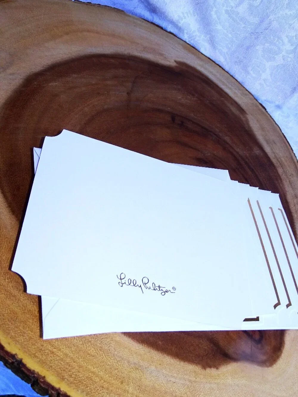 Note Cards by Lily Pulitzer- White/Gold 6